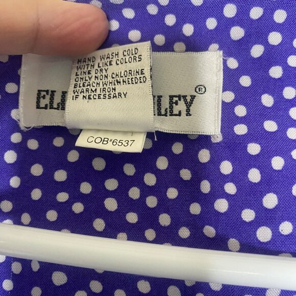 Vintage Ellen Ashley Midi Dress Womens Size 12 Purple Button Front Sailer Collar - Picture 3 of 11